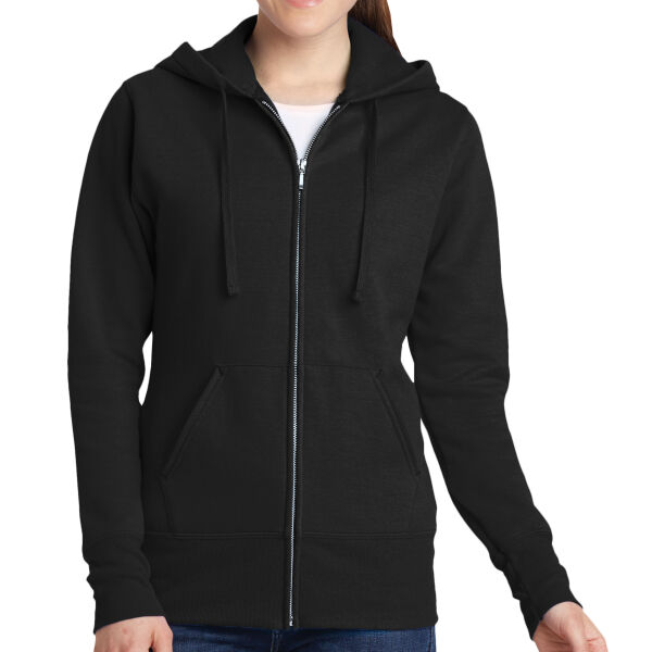 Port & Company® Ladies Core Fleece Full-Zip Hooded Sweatshirt Thumbnail